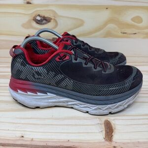 Hoka One One Bondi 5 Red Gray Size 10.5 2E